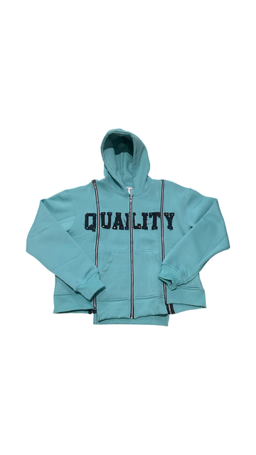 QUALITY TRIPLE ZIP HOODIE