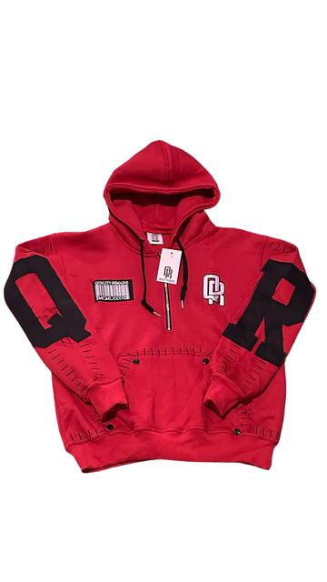 BASEBALL STITCH QUARTER ZIP HOODIE