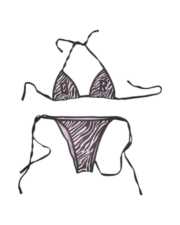 QR Zebra Bikini Set