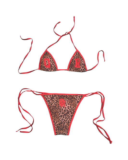 QR Leopard Bikini Set