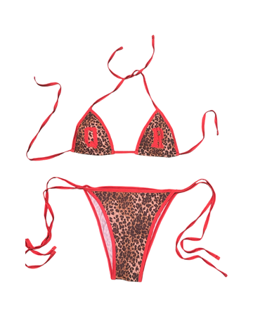 QR Leopard Bikini Set